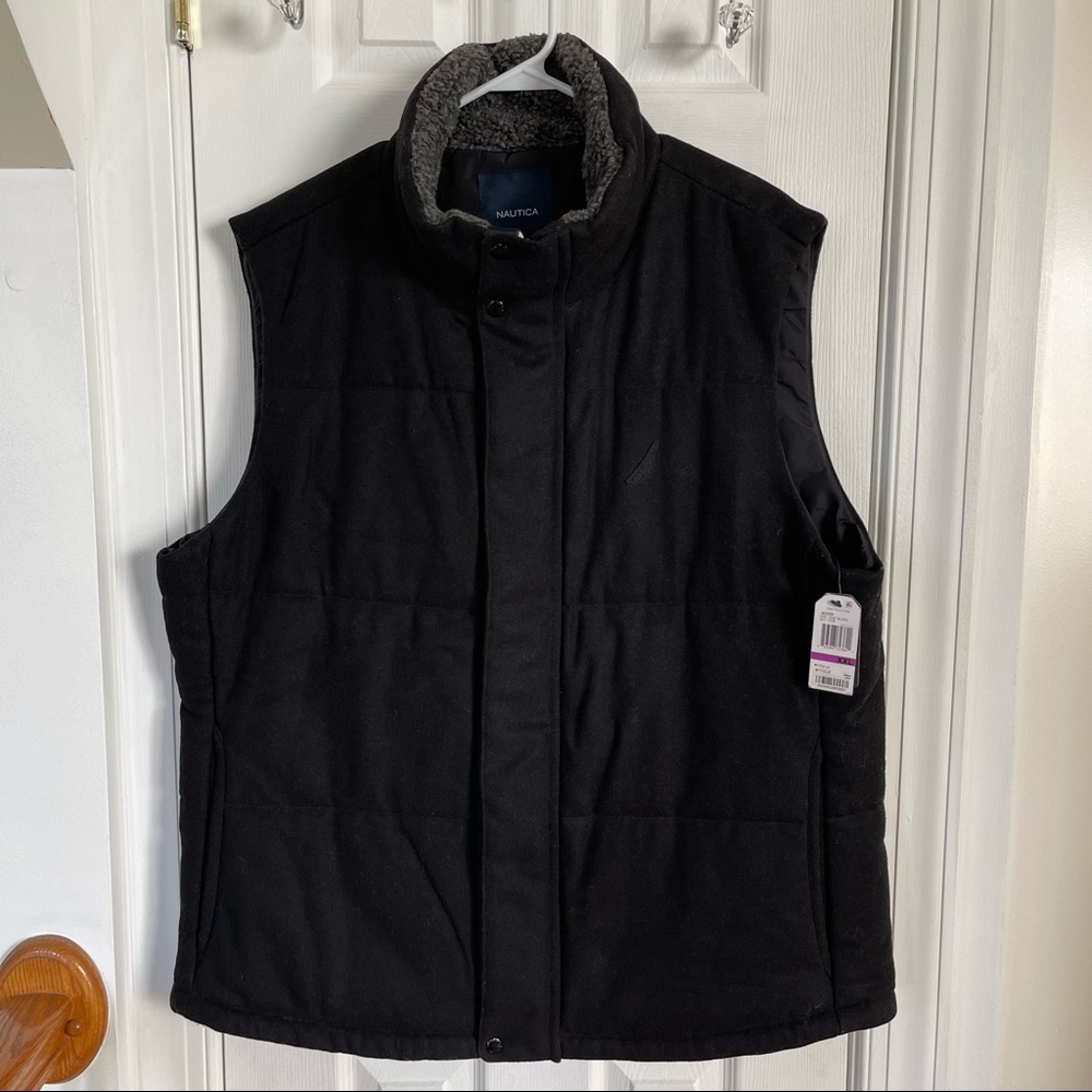 Mens Nautica XXL Black Wool Vest